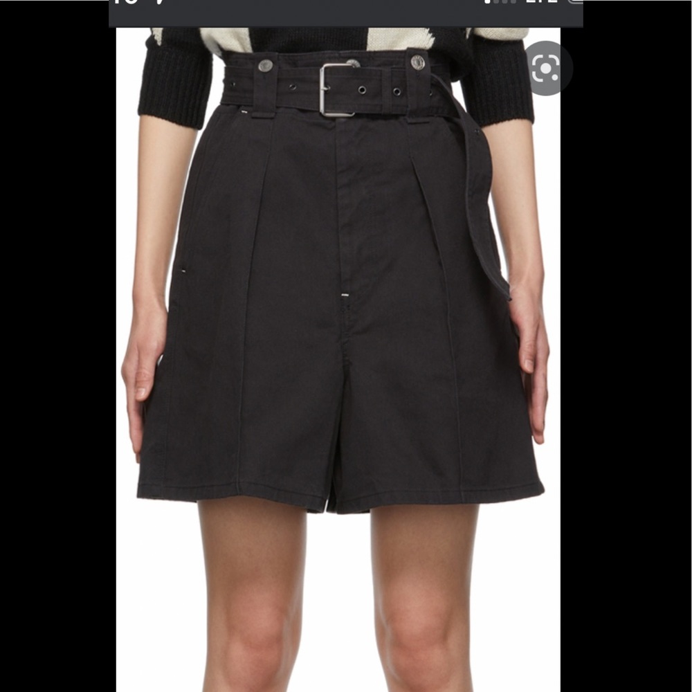 Isabel Marant Deliliza PaperBag High Waist Black Shorts